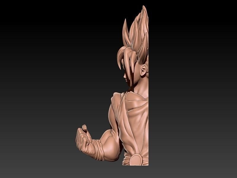 Saiyan Bust — Turnaround — 3D Printing & Collectibles by Hart DZigns