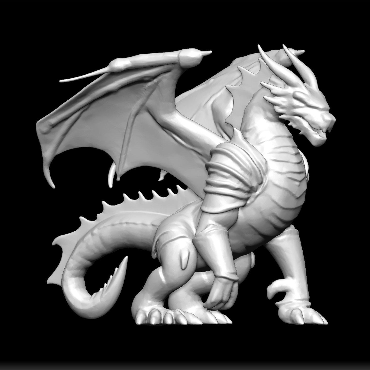 Guardian dragon creature sculpt by Hart DZigns 3D studio
